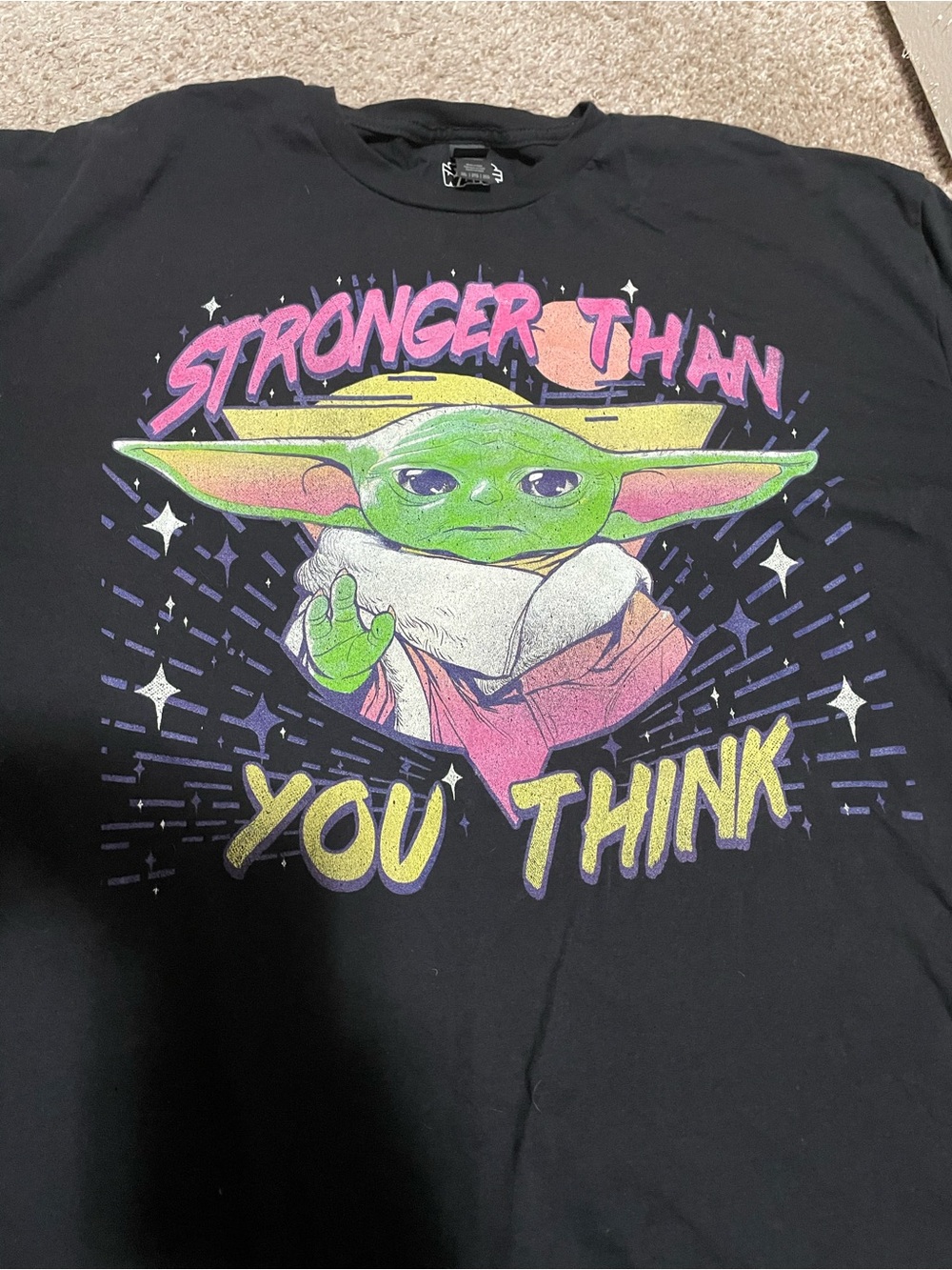 Stronger Than You Think GROGU Disney  Graphic Tee